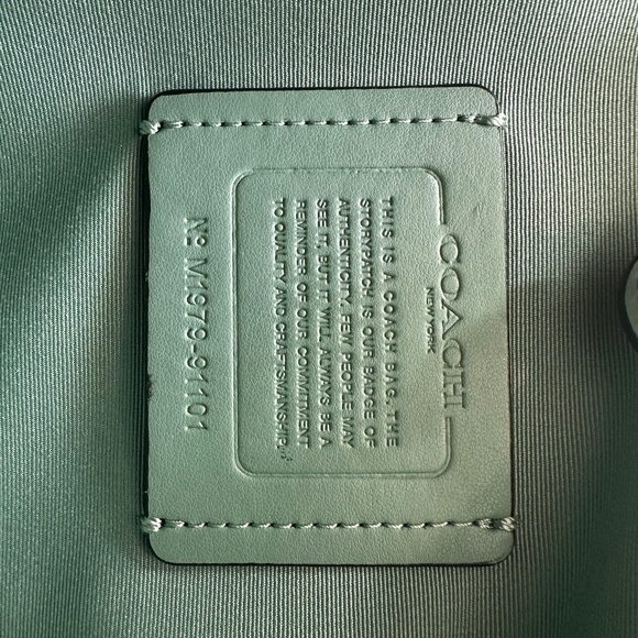 Coach Exotic Jade In Dark Turquoise With Snake Print Tote *AUTHENTIC* - Picture 1 of 2